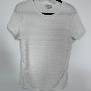 Loft Soft White Crinkly Tee Large